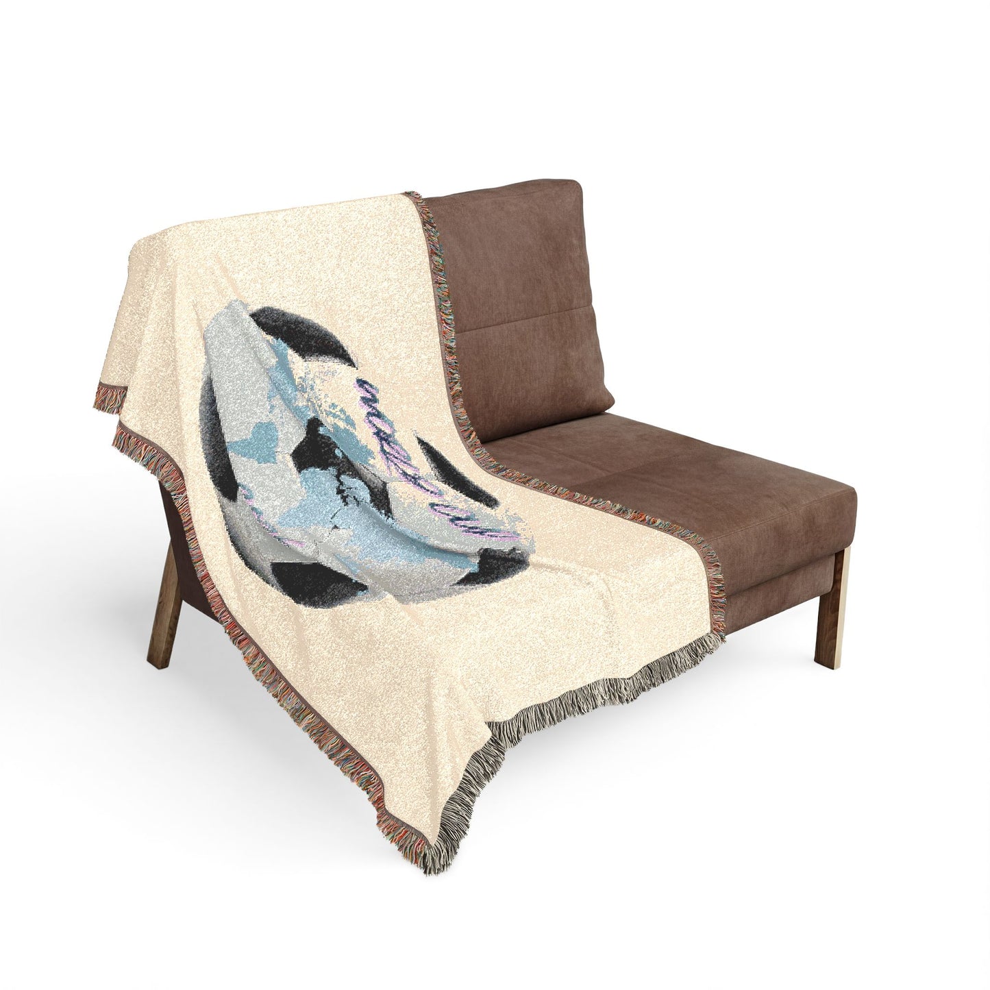 World Map Soccer Ball Woven Blanket — Travel & Soccer Themed Throw